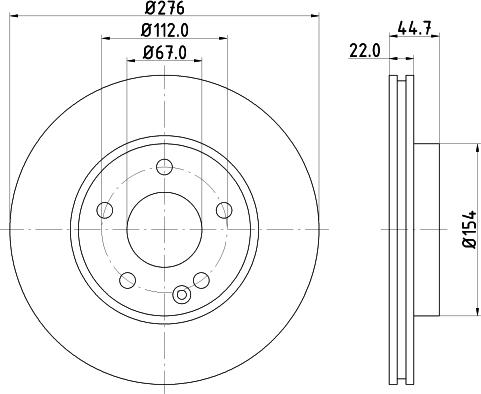 HELLA 8DD 355 128-271 - Спирачен диск vvparts.bg