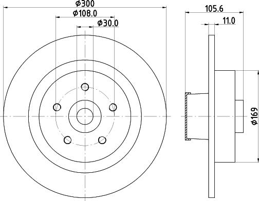 HELLA 8DD 355 123-441 - Спирачен диск vvparts.bg