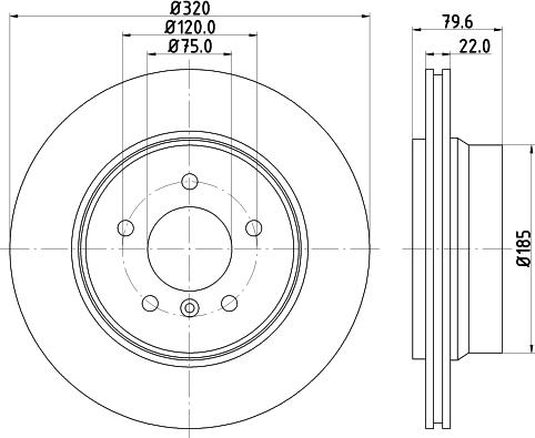 HELLA 8DD 355 123-881 - Спирачен диск vvparts.bg