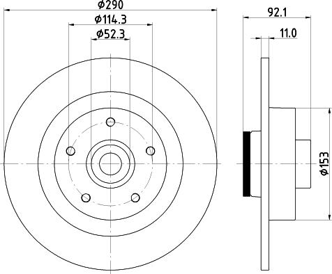 HELLA 8DD 355 123-371 - Спирачен диск vvparts.bg