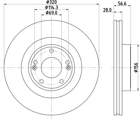 HELLA 8DD 355 122-461 - Спирачен диск vvparts.bg