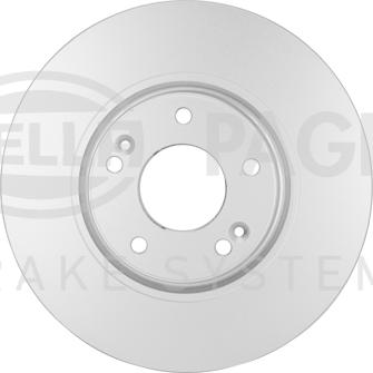 HELLA 8DD 355 122-501 - Спирачен диск vvparts.bg