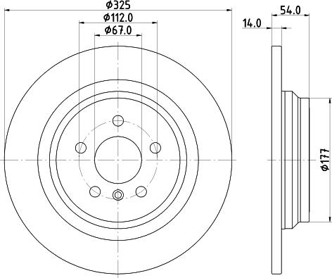 HELLA 8DD 355 122-861 - Спирачен диск vvparts.bg