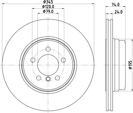 HELLA 8DD 355 122-251 - Спирачен диск vvparts.bg