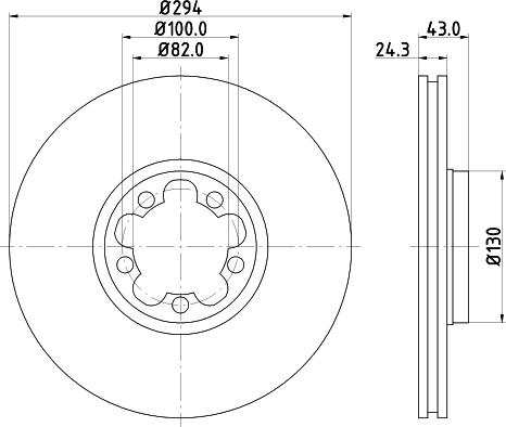 HELLA 8DD 355 127-541 - Спирачен диск vvparts.bg