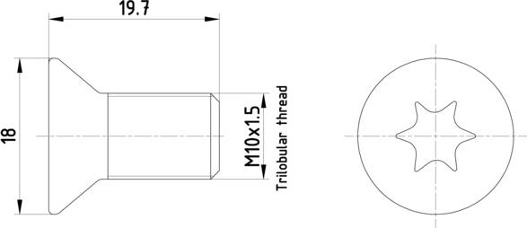 HELLA 8DZ 355 209-111 - Винт, спирачен диск vvparts.bg