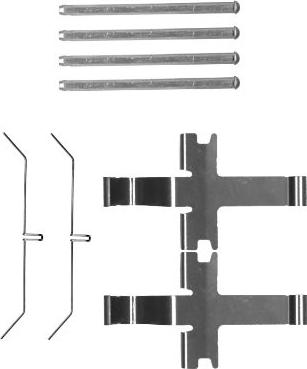 HELLA 8DZ 355 204-961 - Комплект принадлежности, дискови накладки vvparts.bg