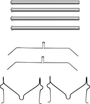 HELLA 8DZ 355 204-551 - Комплект принадлежности, дискови накладки vvparts.bg