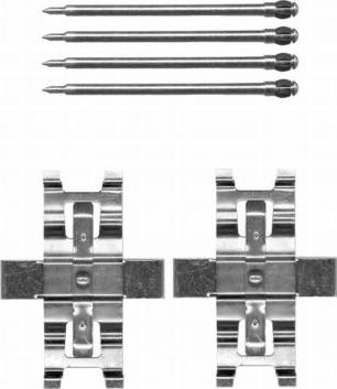 HELLA 8DZ 355 204-321 - Комплект принадлежности, дискови накладки vvparts.bg