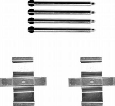 HELLA 8DZ 355 204-211 - Комплект принадлежности, дискови накладки vvparts.bg