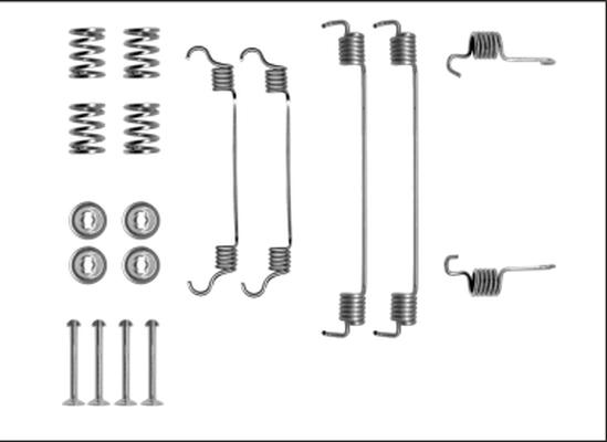 HELLA 8DZ 355 205-901 - Комплект принадлежности, спирани челюсти vvparts.bg