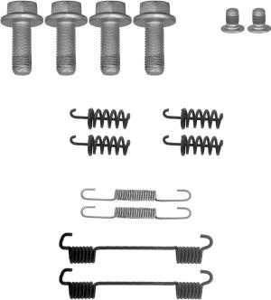 HELLA 8DZ 355 205-921 - Комплект принадлежности, челюсти за ръчна спирачка vvparts.bg