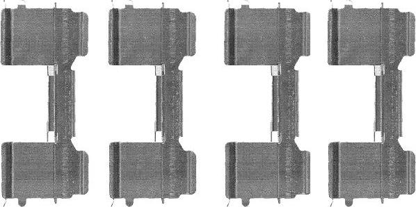 HELLA 8DZ 355 205-041 - Комплект принадлежности, дискови накладки vvparts.bg