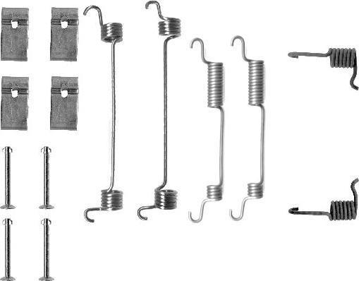 HELLA 8DZ 355 200-321 - Комплект принадлежности, спирани челюсти vvparts.bg