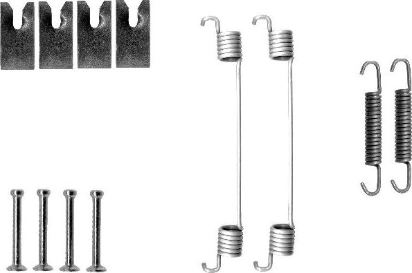 HELLA 8DZ 355 200-701 - Комплект принадлежности, спирани челюсти vvparts.bg