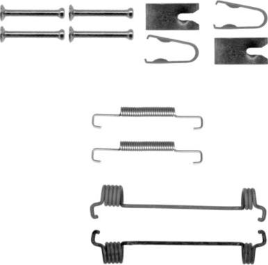 HELLA 8DZ 355 201-961 - Комплект принадлежности, челюсти за ръчна спирачка vvparts.bg