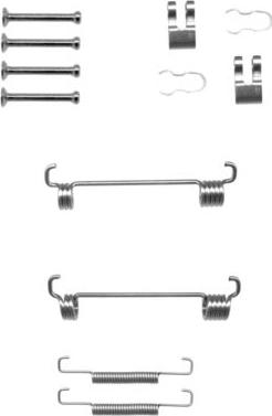 HELLA 8DZ 355 201-901 - Комплект принадлежности, челюсти за ръчна спирачка vvparts.bg