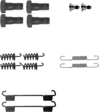 HELLA 8DZ 355 201-921 - Комплект принадлежности, челюсти за ръчна спирачка vvparts.bg