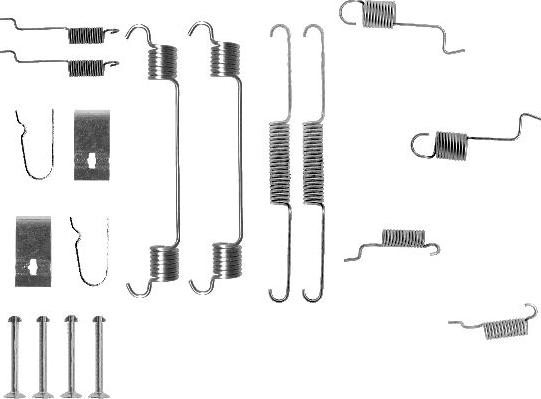 HELLA 8DZ 355 201-061 - Комплект принадлежности, спирани челюсти vvparts.bg