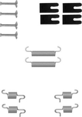 HELLA 8DZ 355 201-891 - Комплект принадлежности, челюсти за ръчна спирачка vvparts.bg