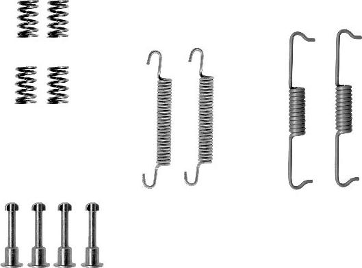 HELLA 8DZ 355 201-871 - Комплект принадлежности, челюсти за ръчна спирачка vvparts.bg