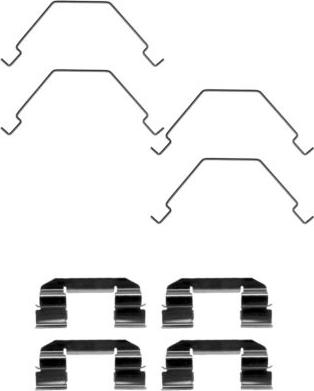 HELLA 8DZ 355 203-691 - Комплект принадлежности, дискови накладки vvparts.bg