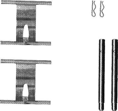 HELLA 8DZ 355 203-191 - Комплект принадлежности, дискови накладки vvparts.bg