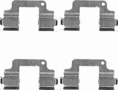 HELLA 8DZ 355 203-371 - Комплект принадлежности, дискови накладки vvparts.bg