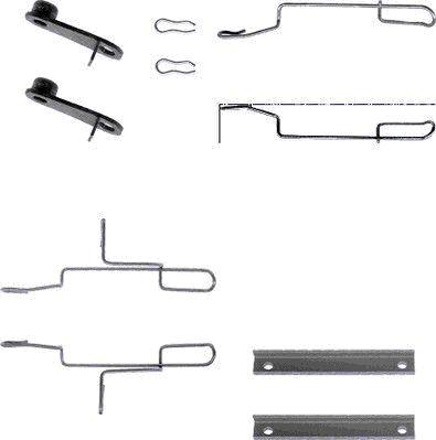 HELLA 8DZ 355 202-531 - Комплект принадлежности, дискови накладки vvparts.bg