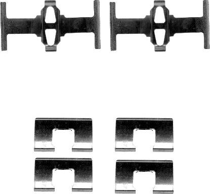 HELLA 8DZ 355 202-571 - Комплект принадлежности, дискови накладки vvparts.bg