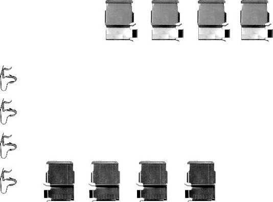 HELLA 8DZ 355 202-371 - Комплект принадлежности, дискови накладки vvparts.bg