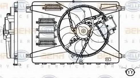 HELLA 8EW 351 000-371 - Вентилатор, охлаждане на двигателя vvparts.bg