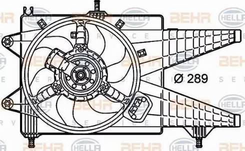 HELLA 8EW 351 039-651 - Вентилатор, охлаждане на двигателя vvparts.bg