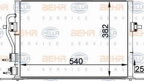 HELLA 8FC 351 035-584 - Кондензатор, климатизация vvparts.bg