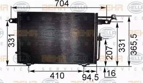 HELLA 8FC 351 035-531 - Кондензатор, климатизация vvparts.bg