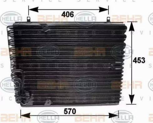 HELLA 8FC 351 035-041 - Кондензатор, климатизация vvparts.bg