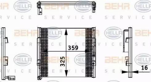 HELLA 8FC 351 035-731 - Кондензатор, климатизация vvparts.bg