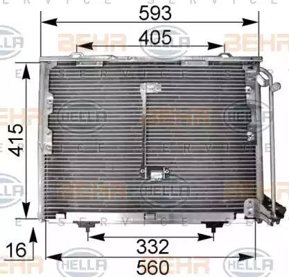 HELLA 8FC 351 036-014 - Кондензатор, климатизация vvparts.bg