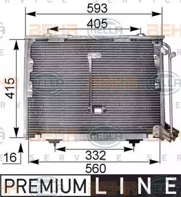 HELLA 8FC 351 036-011 - Кондензатор, климатизация vvparts.bg