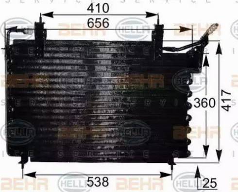 HELLA 8FC 351 036-781 - Кондензатор, климатизация vvparts.bg