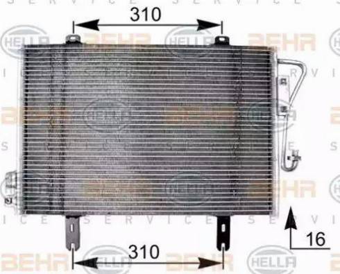 HELLA 8FC 351 038-591 - Кондензатор, климатизация vvparts.bg