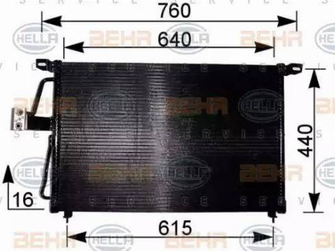 HELLA 8FC 351 037-611 - Кондензатор, климатизация vvparts.bg