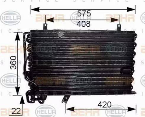 HELLA 8FC 351 037-131 - Кондензатор, климатизация vvparts.bg