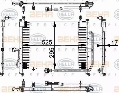 HELLA 8FC 351 037-121 - Кондензатор, климатизация vvparts.bg