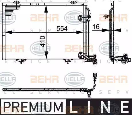 HELLA 8FC 351 037-331 - Кондензатор, климатизация vvparts.bg