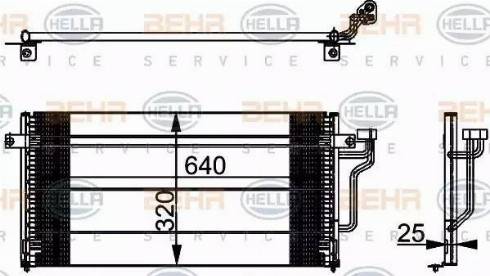 HELLA 8FC 351 037-371 - Кондензатор, климатизация vvparts.bg