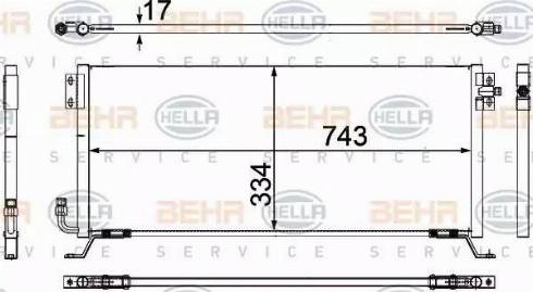 HELLA 8FC 351 024-111 - Кондензатор, климатизация vvparts.bg