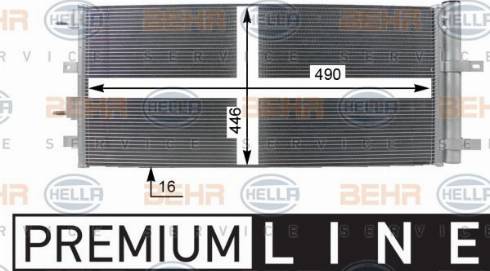 HELLA 8FC 351 100-751 - Кондензатор, климатизация vvparts.bg