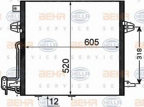 HELLA 8FC 351 343-084 - Кондензатор, климатизация vvparts.bg