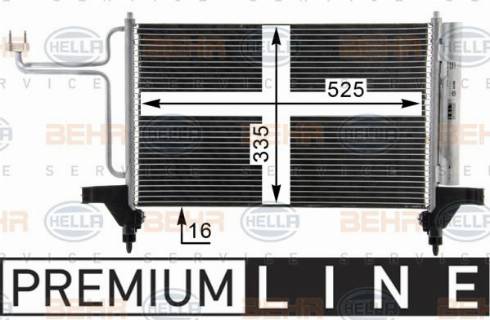 HELLA 8FC 351 343-311 - Кондензатор, климатизация vvparts.bg